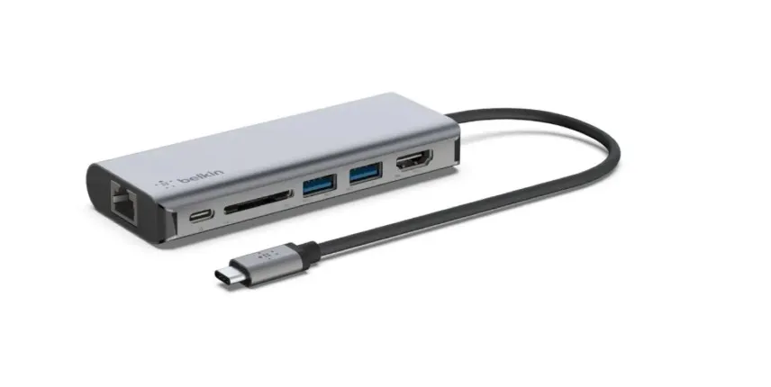 Belkin AVC008BTSGY USB Type-C 6 In 1 Multiport Adapter 1