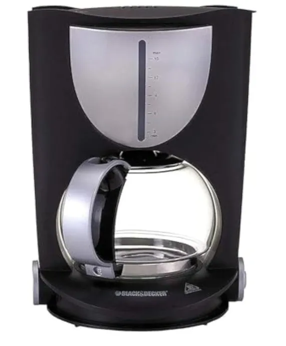 Black & Decker 1000W Electric Coffee Maker with Glass Carafe (Black) DCM80