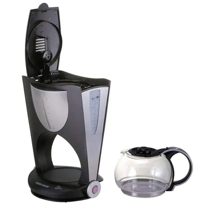 Black & Decker 1000W Electric Coffee Maker with Glass Carafe (Black) DCM80