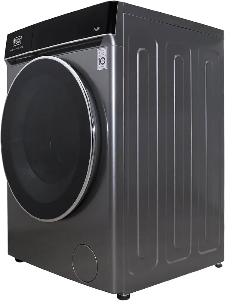 BLACK+DECKER 10kg/7kg Front Load Washer Dryer BXWDF1012.003ITSS (Dark Grey) 4