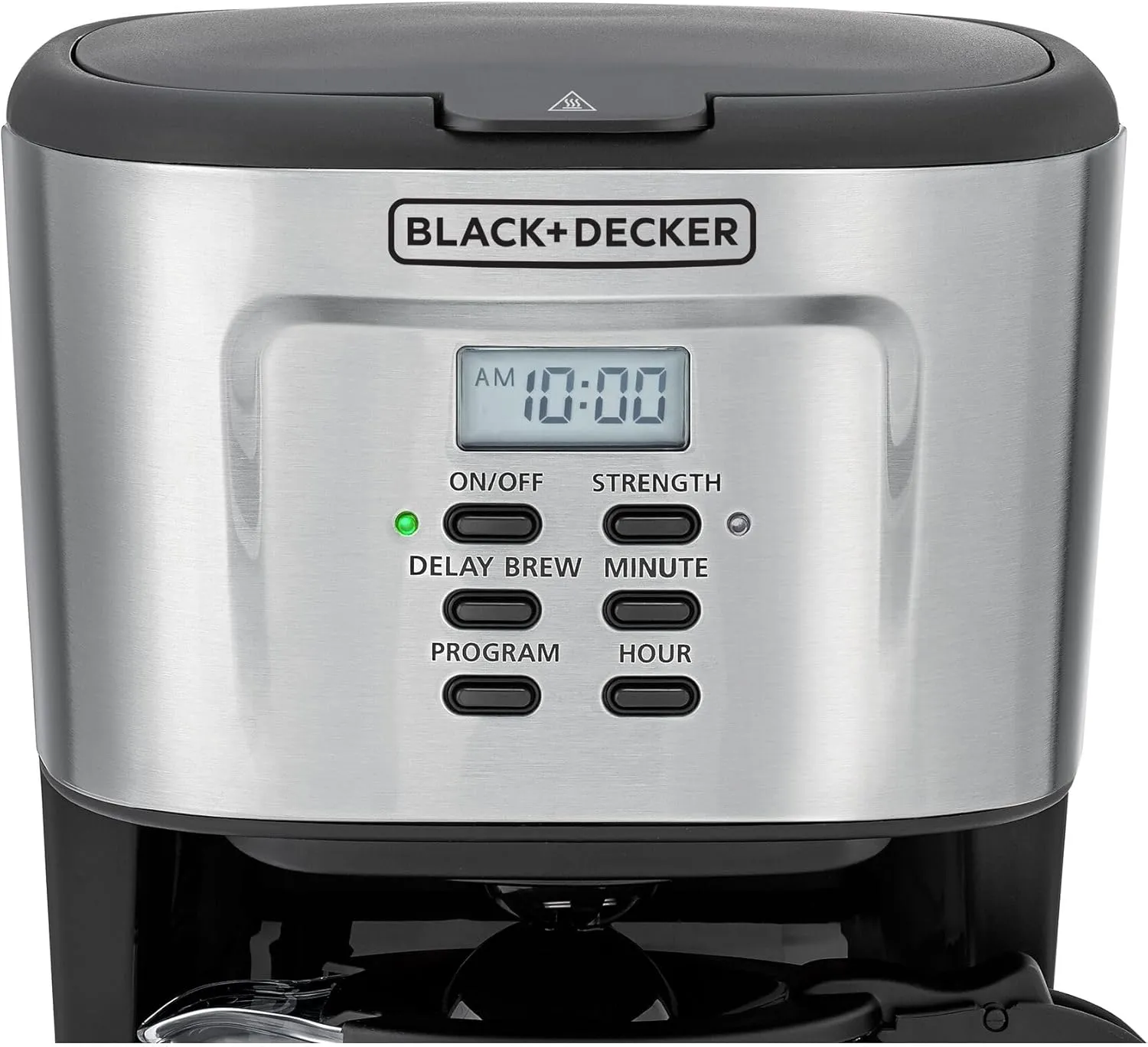BLACK+DECKER 12-Cup Coffee Maker, 900W Programmable Drip Coffee Machine, 1.5L Glass Carafe, 24-Hour Timer, Keep Warm Function, LCD Display, Auto Shut-Off, Boil Dry Protection, Black - DCM85-B5