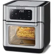 BLACK+DECKER 12L Air Fryer Oven, 1500W with Rapid Air Convection Technology, Digital Temperature Control, 90-Minute Timer, 10 Pre-Set Modes, Family-Sized Capacity, Oil-Free Cooking, Sliver - AOF100-B5 3