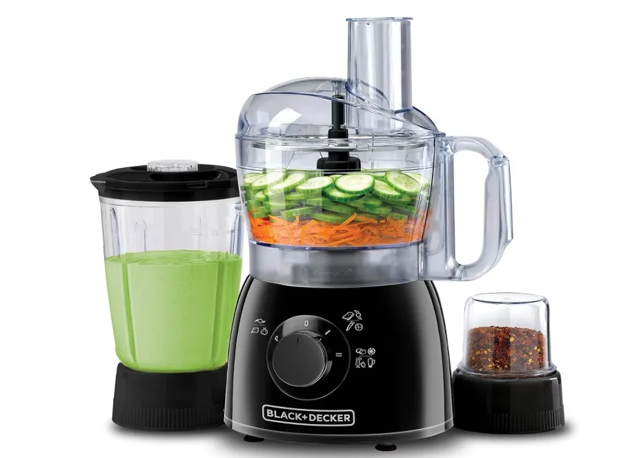 BLACK+DECKER 400W 29 Function Food Processor with Blender & Grinder, Black - KR42-B5