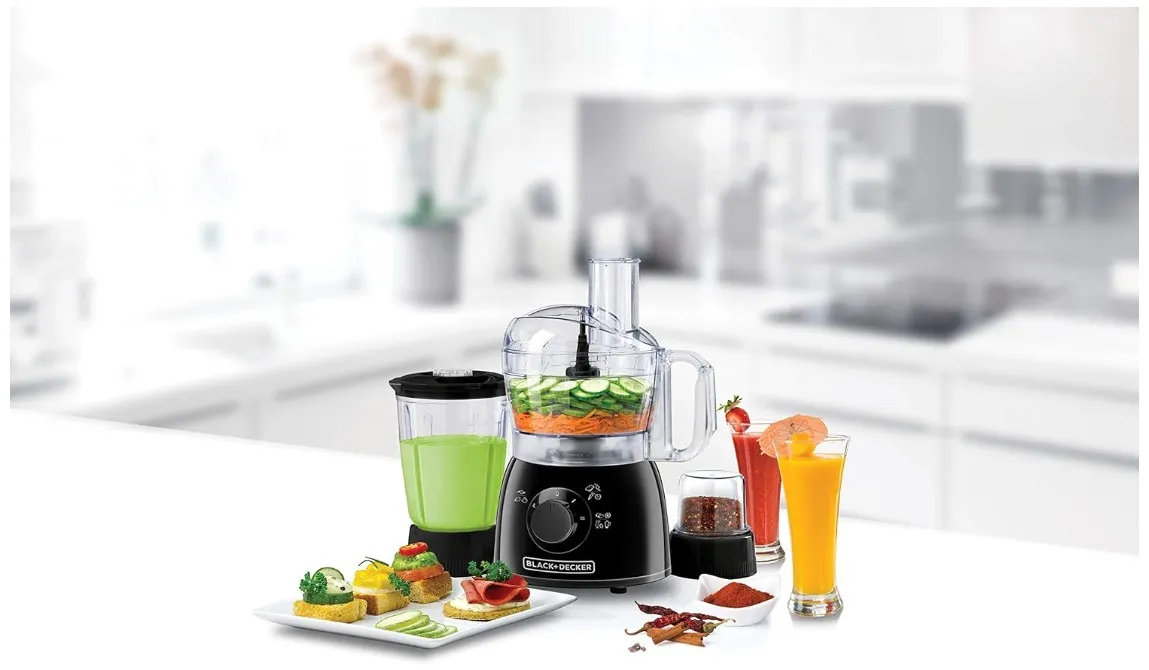 BLACK+DECKER 400W 29 Function Food Processor with Blender & Grinder, Black - KR42-B5 3