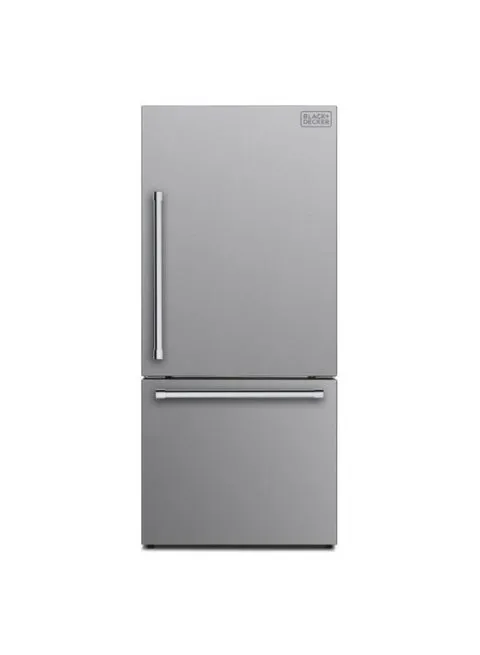 BLACK+DECKER 509L Gross / 499L Net Freestanding Bottom Freezer Refrigerator BXREF509NFBDISNX (Inox)