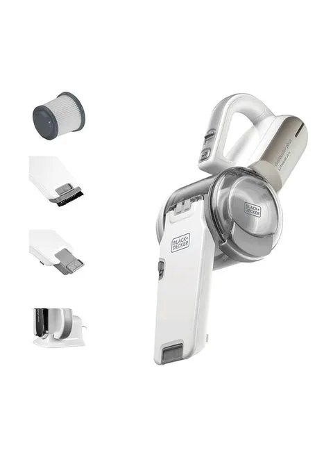 BLACK+DECKER Cordless Handheld Vacuum Cleaner 14.4V 1.5Ah Li-Ion – PV1420L-B5 (White/Grey)