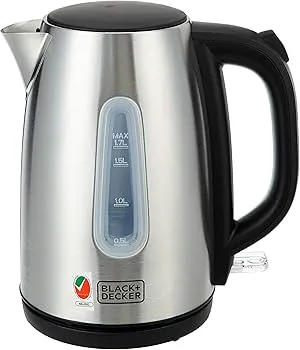 BLACK+DECKER Electric Kettle 1.7L 2200W – JC450 (Silver/Black)
