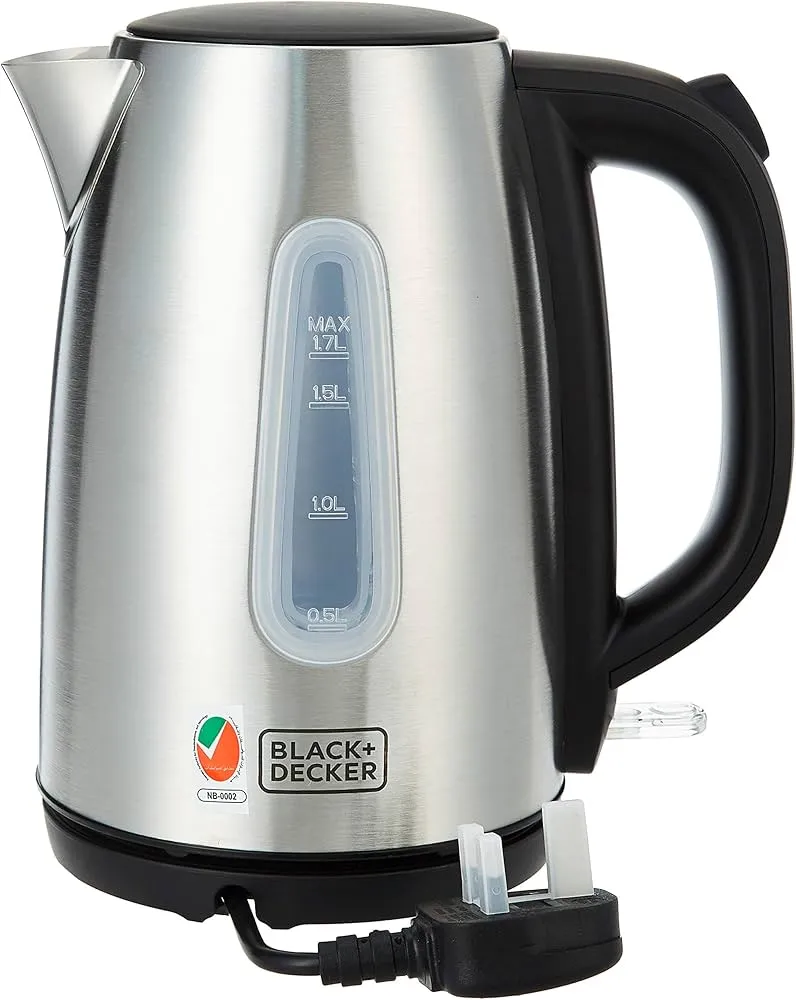 BLACK+DECKER Electric Kettle 1.7L 2200W – JC450 (Silver/Black) 3