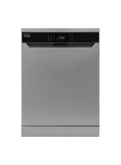 BLACK+DECKER Freestanding Dishwasher 15 Place Settings – BXDWF815.001TVX (Silver)