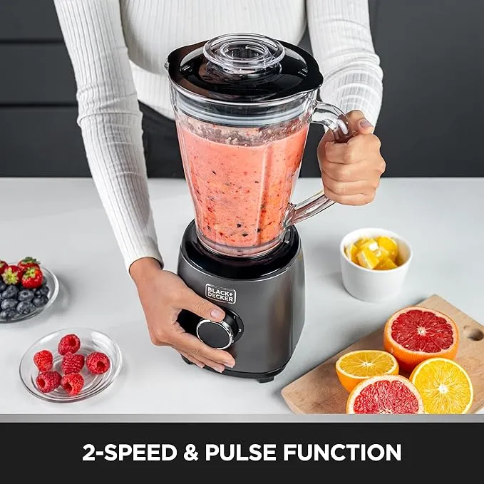 BLACK+DECKER Stainless Steel Blender & Grinder, 500W, 5-Speed with Pulse Function, SSBX525-B5 Multicolour 4