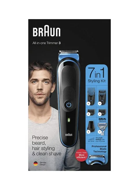 Braun 7-in-1 MGK3242 Multigroom Hair & Beard Trimmer, 13.6 × 5.6 × 25.1 cm 2