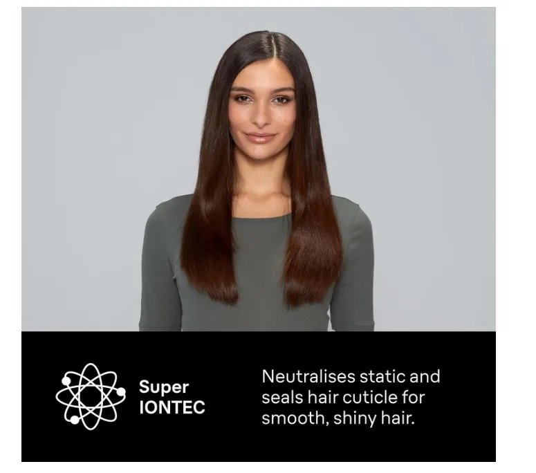 Braun Air Styler AS4.3, Advanced Care, Hair Drying, Volumiser and Smoothing, 1000 Watts, with 2 Attachment Drying Nozzle and Paddle Brush, Air Brush BRAS430SDE - Ionic Grey