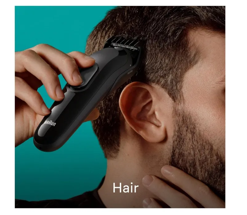 Braun All-In-One Style Kit Series 3 SK3400, 4-in1 Face & Head Trimming Kit, Ultra Sharp Blade, Rechargeable 50 Mins Cordless Runtime - Black 3