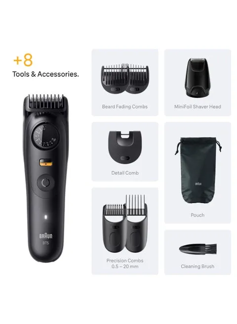 Braun Beard Trimmer Series 5, +8 Styling Tools, Ultra Sharp Blade, BT5560 Black 4