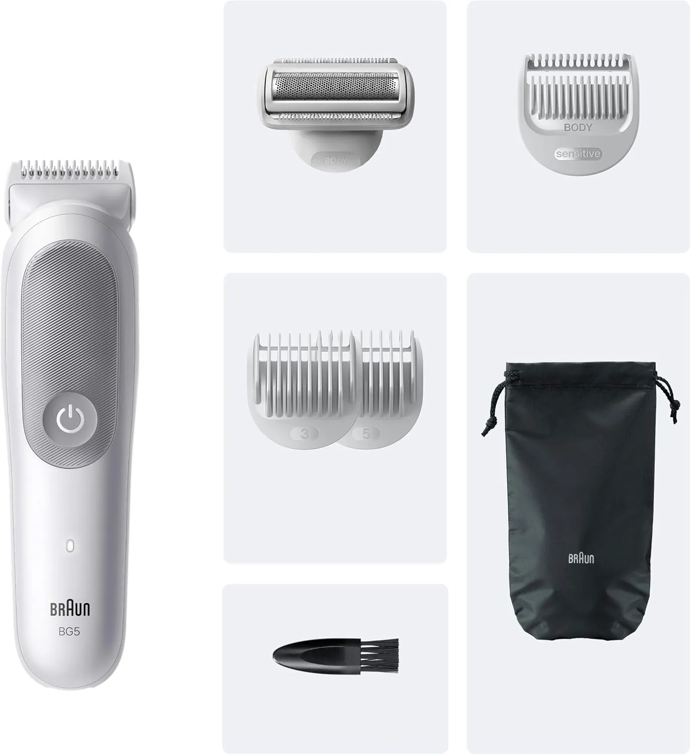 Braun Body Groomer Series 5, +6 Grooming Tools, Trim & Shave Hair, BG5550 4