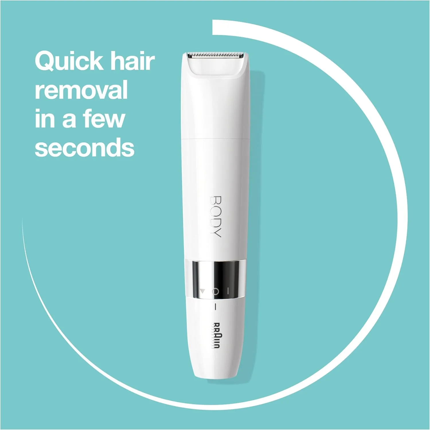 Braun Body Mini Trimmer BS1000, Electric Body Hair Removal for Everybody