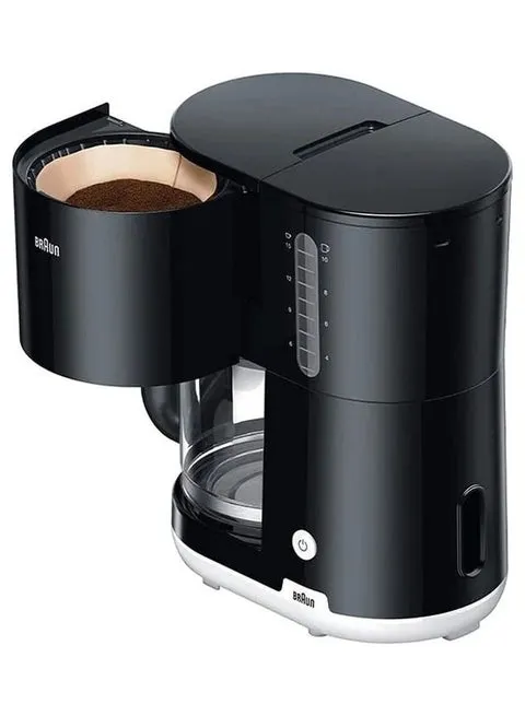 Braun Breakfast1 Filter Coffee Maker, AromaCafe OptiBrew System, Automatic Shut-Off, Dishwasher Safe, 2.5 L, 1000 W, KF1100 BK Black 2