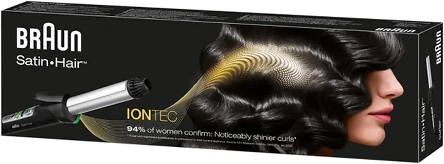 Braun EC1 220V Satin Hair 7 Curler Iontec Curling Iron, 1 Inch (Multicolor) 2