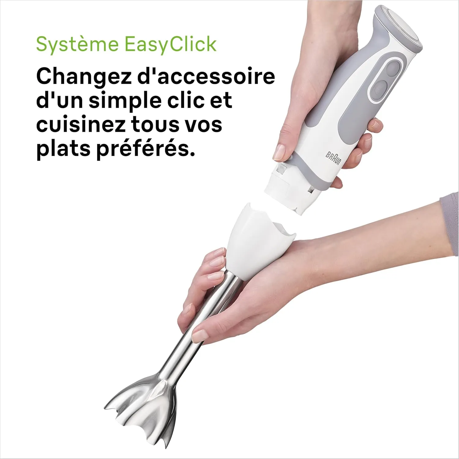 Braun House Hold mq5200 Hand Blender, Plastic, White/Grey 4