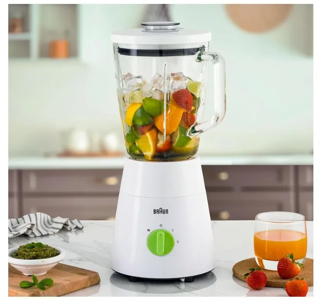 Braun Household Braun PowerBlend 1 Jug Blender 500W, Glass, 1.5 L capacity, TriAction Technology, 2 Mills 2 speeds + ice crush/pulse function - JB 0153 3