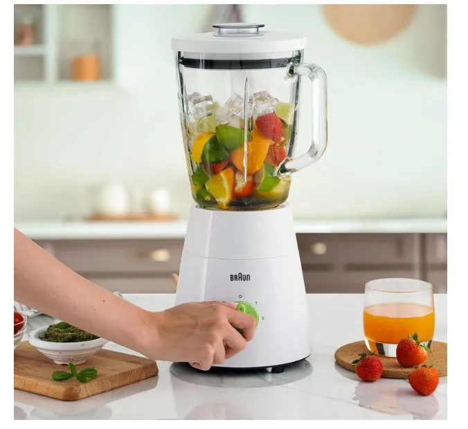 Braun Household Braun PowerBlend 1 Jug Blender 500W, Glass, 1.5 L capacity, TriAction Technology, 2 Mills 2 speeds + ice crush/pulse function - JB 0153 4