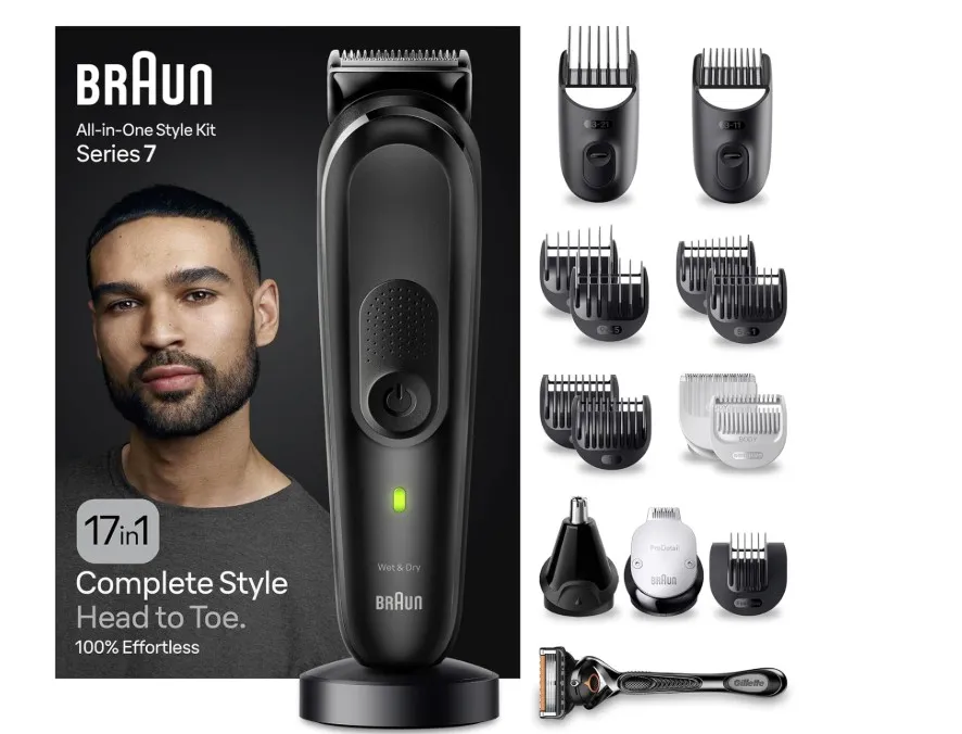 Braun MGK 7490 17 in 1 Style Kit 7 Beard, Body, Hair Multi Grooming Kit