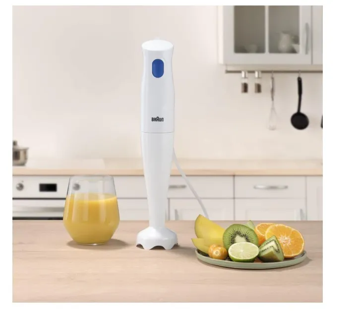 Braun MultiQuick 1 Hand Blender 450 Watts, 1 Speed, Light-Weight, BPA Free, Dishwasher Safe, Plastic - MQ 10.001P
