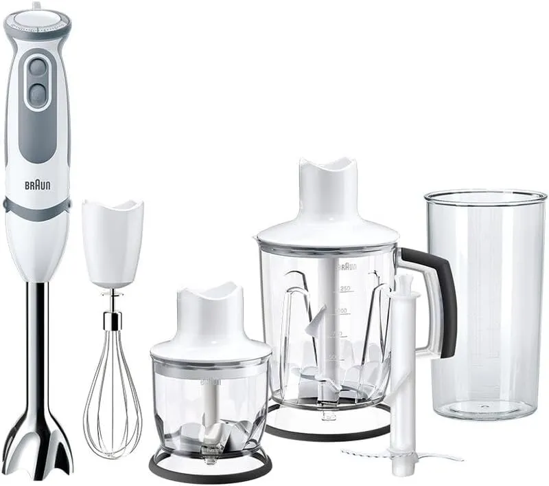 Braun Multiquick 5 MQ 5245 Vario Hand Blender, 1000 Watts, 21 speed, SplashControl - White