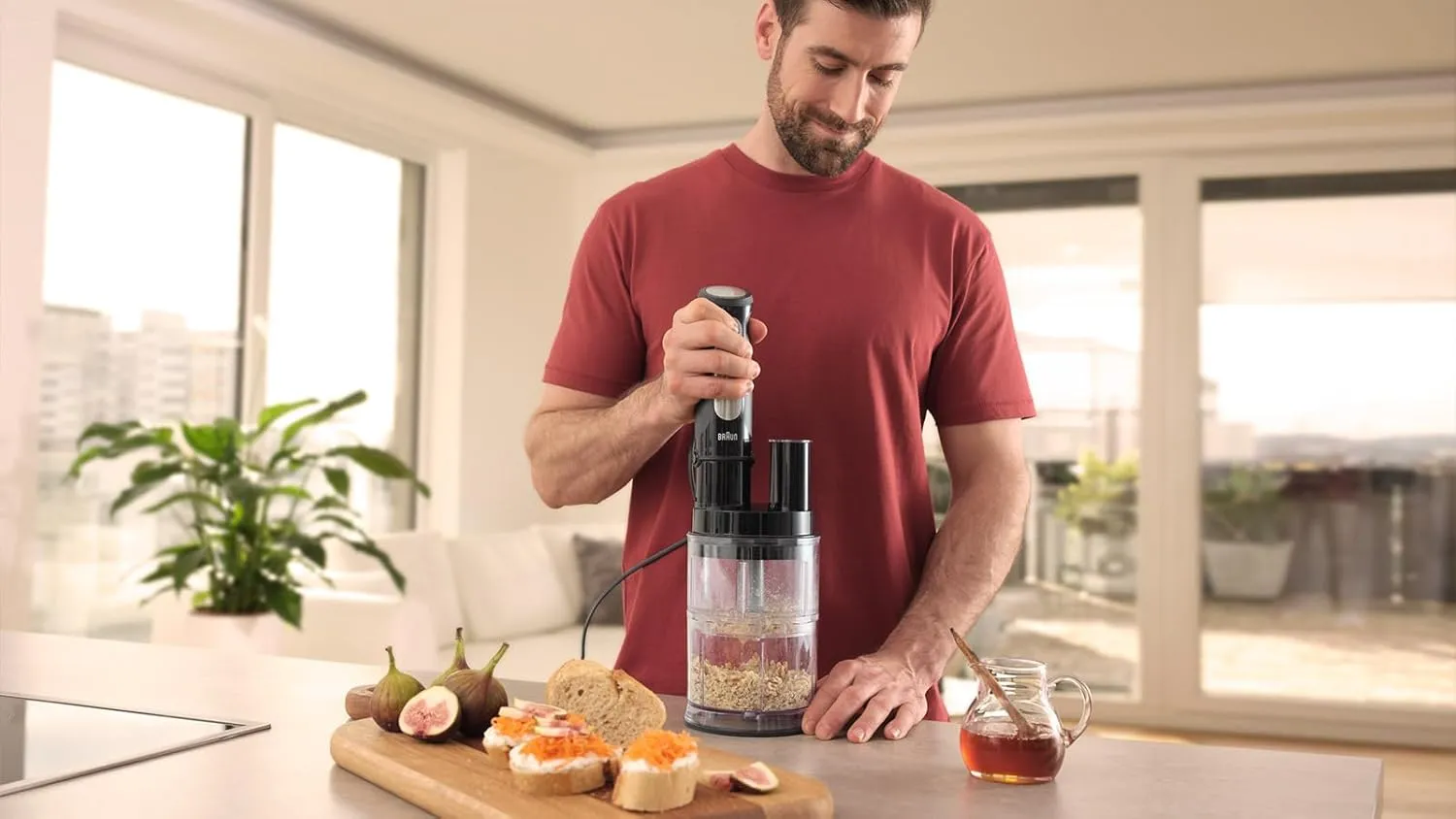 Braun MultiQuick 5 Pro MQ55755M - Electric Hand Blender with 25 Speed Levels, Easy Click System Plus, 4-Piece Accessory Set, 1000 Watt, Black 4