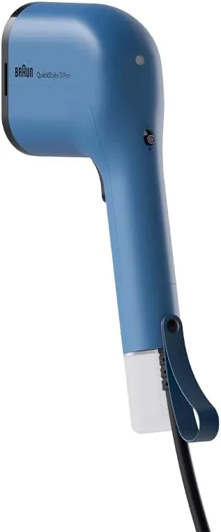 Braun QuickStyle 3 GS3024BL Vertical Iron, Compact and Lightweight, Steam Iron with Quick Heating, Steam 22 g/min, Removable Tank 120 ml, Heat Resistant Cover, 1100 W, Blue