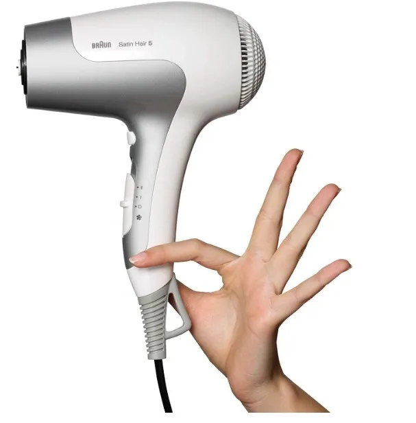 Braun Satin Hair 5 PowerPerfection dryer HD585 – Ionic | Ultra Powerful | Lightweight | Cold Shot | With Diffuser | 2500 Watts - White 3