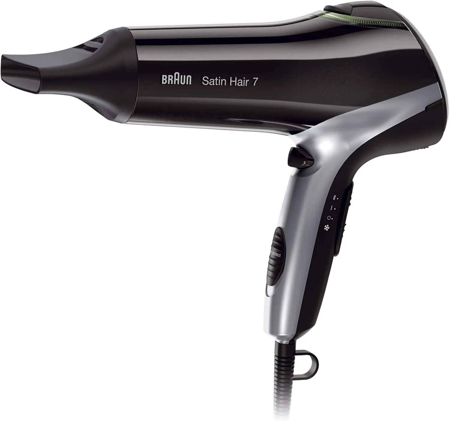 Braun Satin Hair 7 HD730 Hair Dryer With Diffuser And IONTEC Technology,Black