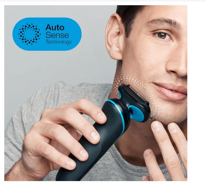 Braun Series 5 51-B1000s Electric Shaver, Wet & Dry, Rechargeable, Cordless Foil Shaver, Blue 3