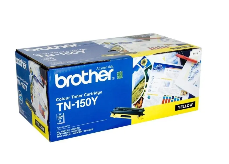 Brother TN-150Y Yellow Toner Cartridge – Genuine Standard Yield Colour Laser Toner – ~1,500 Pages