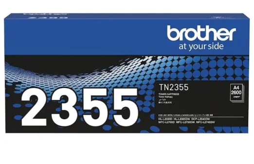 Brother TN-2355 Black Toner Cartridge – Genuine High Yield Laser Toner – ~2,600 Pages