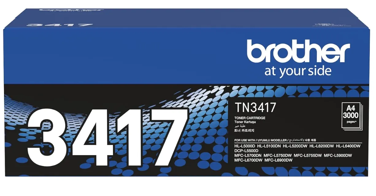 Brother TN-3417 Black Toner Cartridge (Standard Yield - 3000 Pages) | TN-3417