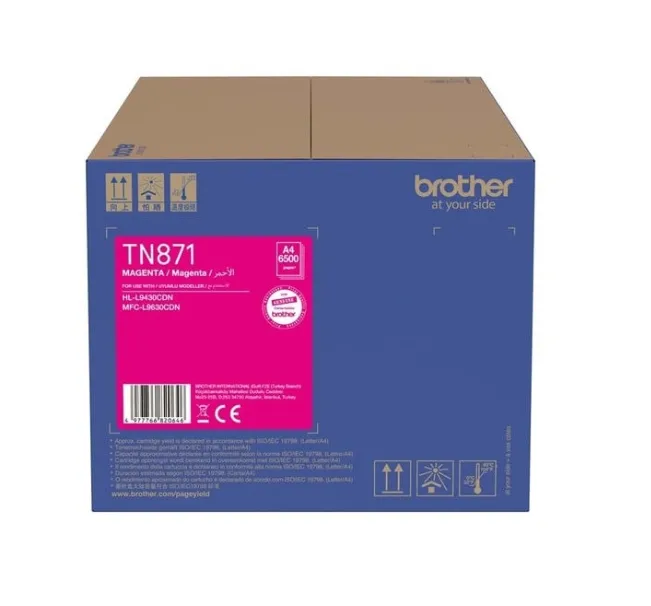 Brother TN-871M Magenta Toner Cartridge – Genuine Standard Yield Laser Toner – ~6,500 Pages