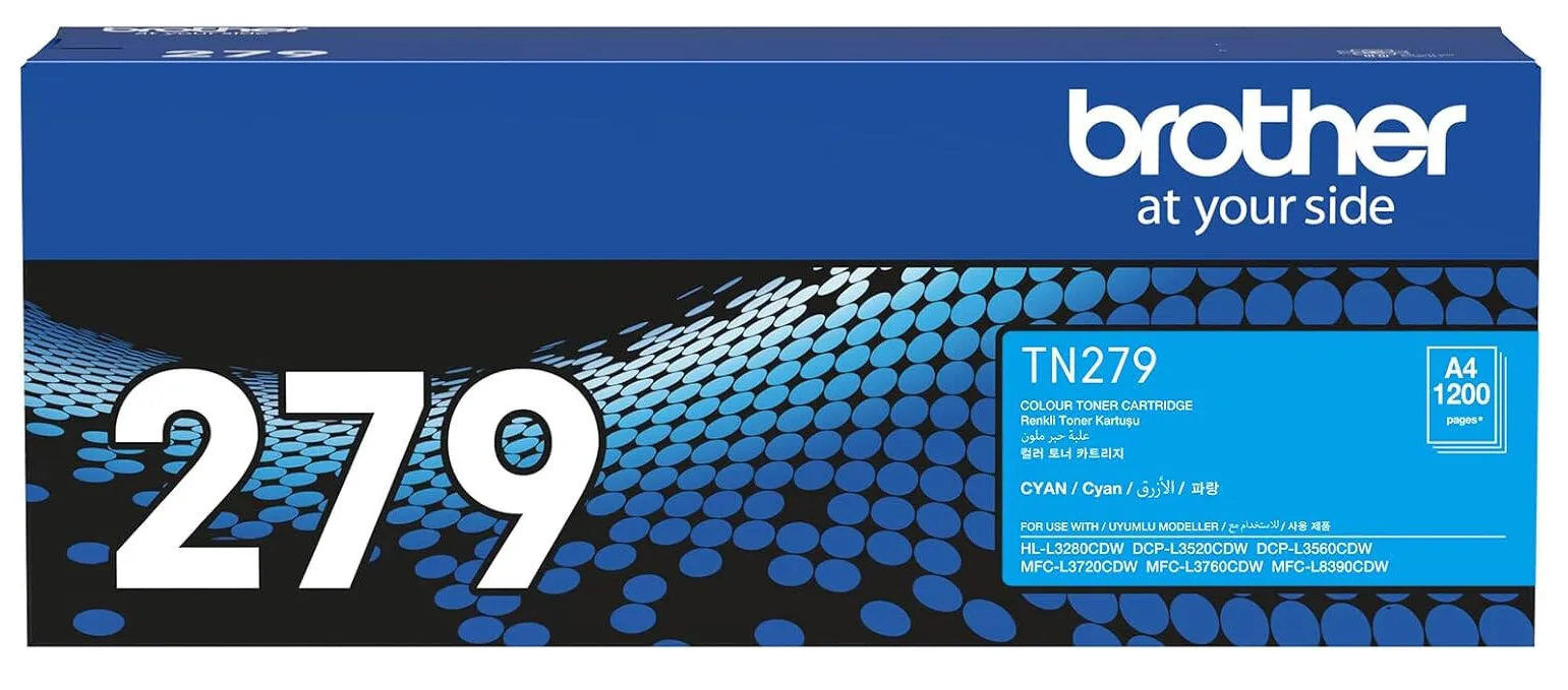 Brother TN279 Toner Cartridge, Up to 1200 Pages Yield, Cyan | TN279C