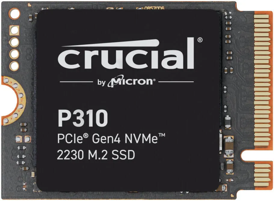 Crucial P310 1TB PCIe Gen4 NVMe 2230 M.2 Internal SSD, Up to 6000 Mb/s Sequential Write & 7100 Mb/s Sequential Read, 220 TBW SSD Endurance, Black | CT1000P310SSD2