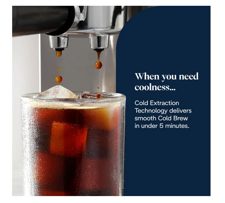 De'Longhi Dedica Duo – Perfetto Compact Manual Espresso Maker with Manual Milk Frother, for Espresso, Cappuccino and Cold Brew, Colour Touch Icons, Width 15 cm, Metal (EC890.M) 3