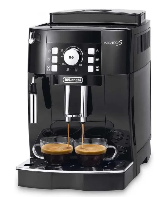 De'Longhi MAGNIFICA S Bean To Cup Fully Automatic Coffee Machine With Milk Frother, Built In Grinder, Americano, Cappuccino, Latte, Macchiato & Espresso Maker ECAM21.117.B Black