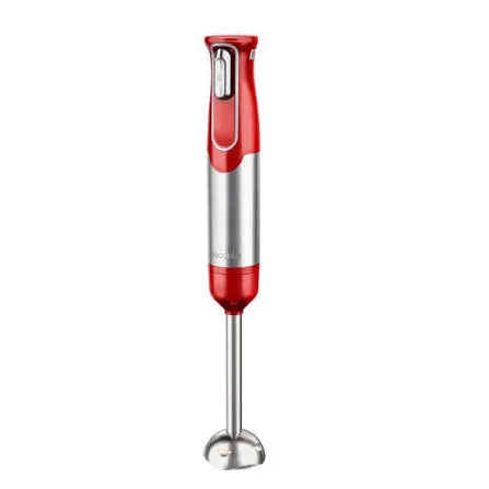 DECAKILA KMJB023R Cordless Hand Blender, 100W Rechargeable Immersion Blender, 2000mAh Battery, 2-Speed Control, SUS Stainless-Steel Blending Shaft, Stainless-Steel Blade, USB Charging, One-Button Operation, Cordless Kitchen Blender – Red