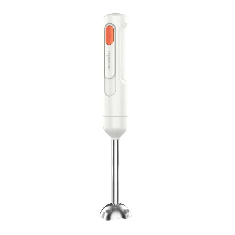 DECAKILA KMJB037W Cordless Hand Blender, 60W Rechargeable Immersion Blender, 1500mAh Battery, 2 Stainless-Steel Blades, SUS Stainless-Steel Blending Shaft, USB Charging, One-Speed Operation – White