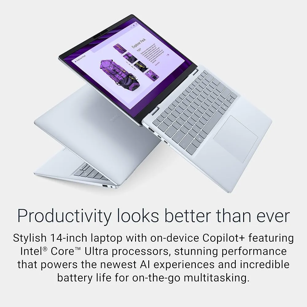 Dell 14 plus 2 in 1 DB04250 14-FHD+ (1920x1200) Display, Intel Core Ultra 7-288V, 32GB LPDDR5X RAM, 1TB SSD, Intel Arc Graphics, Backlit Copilot Key Keyboard - Previously Inspiron 5