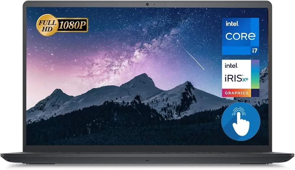 "Dell Inspiron 15 3000 Series 3520 Laptop, 15.6"" FHD Touchscreen, 12th Gen Intel Core i7-1255U, 32GB RAM, 1TB PCIe SSD, Webcam, HDMI, Wi-Fi 6, Windows 11 Home, Black"