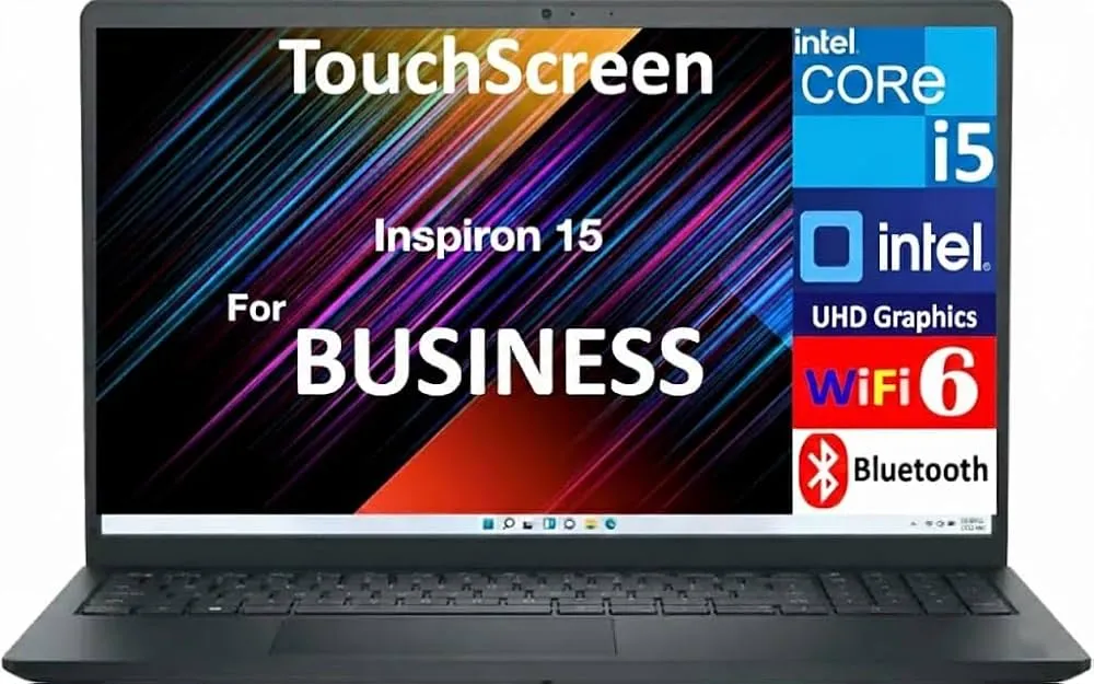 "Dell Inspiron 15 3530 Business Laptop, 15.6"" FHD Touchscreen, Intel Core i5-1334U, 32GB RAM, 1TB SSD, Lifetime Microsoft Office 2024, Webcam, HDMI, Wi-Fi 6, Windows 11 Pro, Black W/WM Bundle(Upgraded)"