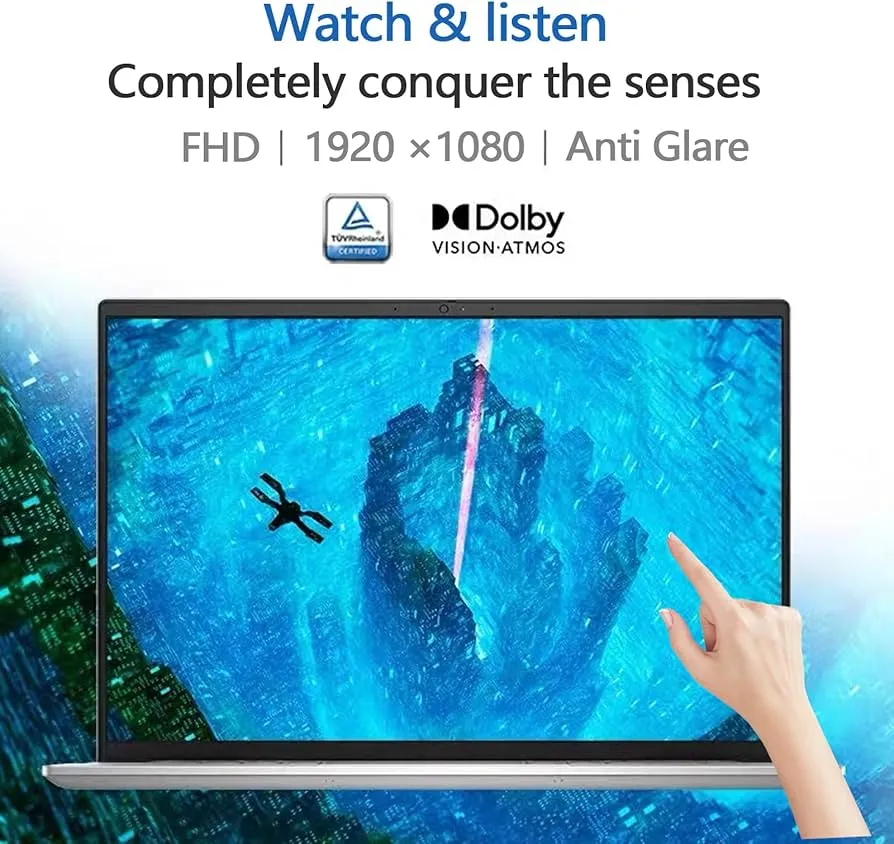 Dell Inspiron 15 3535 Touchscreen Business Laptop – 15.6-inch FHD IPS Touch Display, AMD Ryzen 7 7730U, 32GB DDR4 RAM, 1TB PCIe SSD, AMD Radeon Graphics, Windows 11 Pro, Black, with Accessories 3