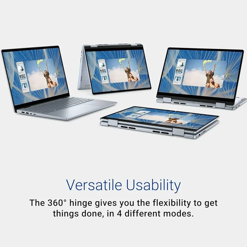 Dell Inspiron 2-in-1 14" FHD Touch Screen Laptop, Intel Core 7 150U (Beats i7-1335U), 16GB RAM, 1TB SSD + 512GB Portable SSD, Wi-Fi 6E, Backlit, FP, Stylus Pen, Win 11 Pro 3