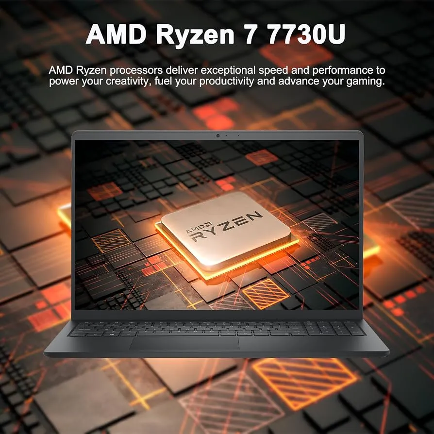 Dell Inspiron 3535 Touchscreen Laptop - 15.6" FHD Display • AMD Ryzen 7 7730U(8-Core) • 64GB RAM • 2TB SSD • Windows 11 Pro • Office Lifetime License • CD/DVD Drive 3