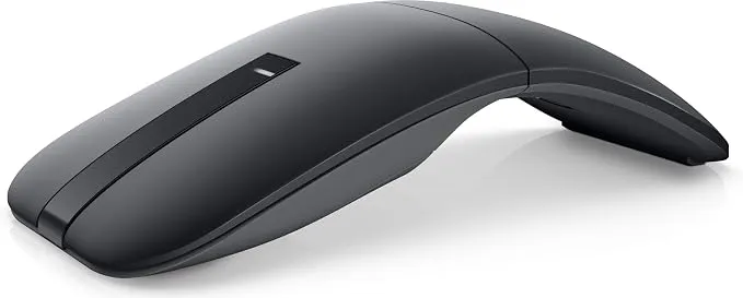Dell MS700 Bluetooth Travel Wireless Mouse, Black, 4000 DPI Optical Sensor, Multi-Device Connectivity, Touch Scroll, Twistable Design, 24-Month Battery Life
